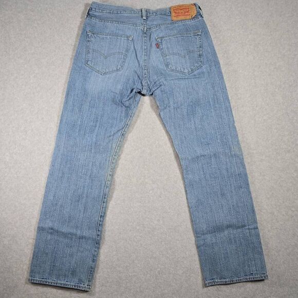 Levis 501 Jeans 32x30 Fly Button Straight Fit - Picture 5 of 11